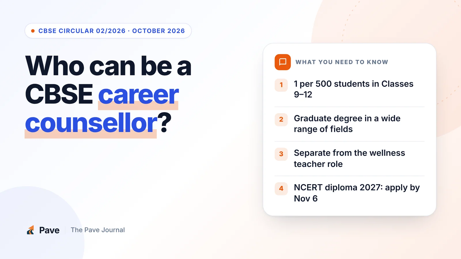 CBSE Career Counsellor Qualification in 2026: Who Can Be Hired and How to Qualify